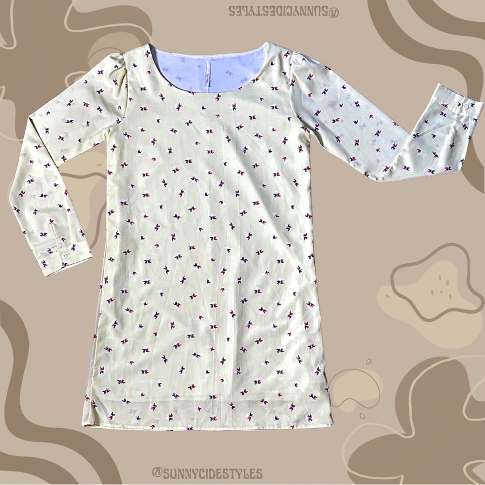 My Story Yellow Bird Print Dress